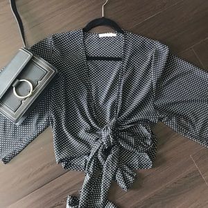 Skylar + Madison Polka Dot Tie Top